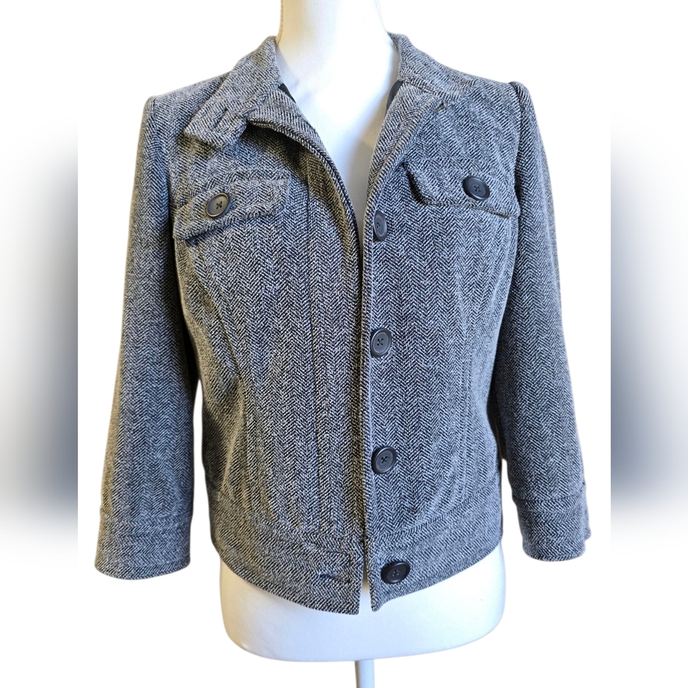 Mossimo Supply Co. Charcoal Herringbone Blazer / Coats